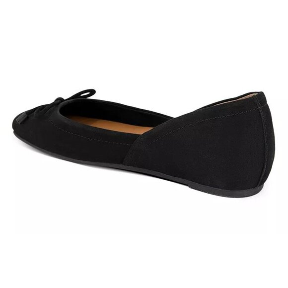 GENTLE SOULS Sailor Bow Ballet Flats Size 6.5 Black Suede Comfort NEW $159 - Picture 4 of 13